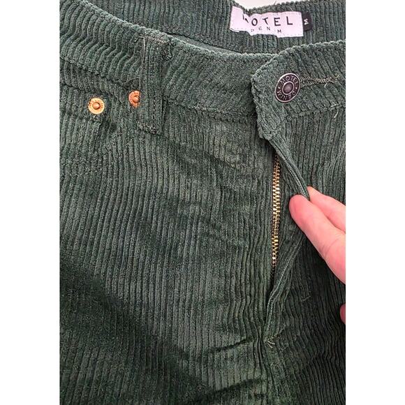 Motel Rocks Corduroy Bootleg Jeans in Cord Forest Green Size Medium 8/30 - Picture 8 of 12